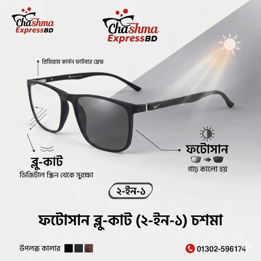 BlueCut Photosun 2-in-1 চশমা Small Size